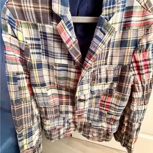 Polo by Ralph Lauren Navy and Yellow Label Plaid Shirt